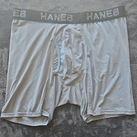Hanes Gray Stretch Boxer Briefs - Picture 1 of 5
